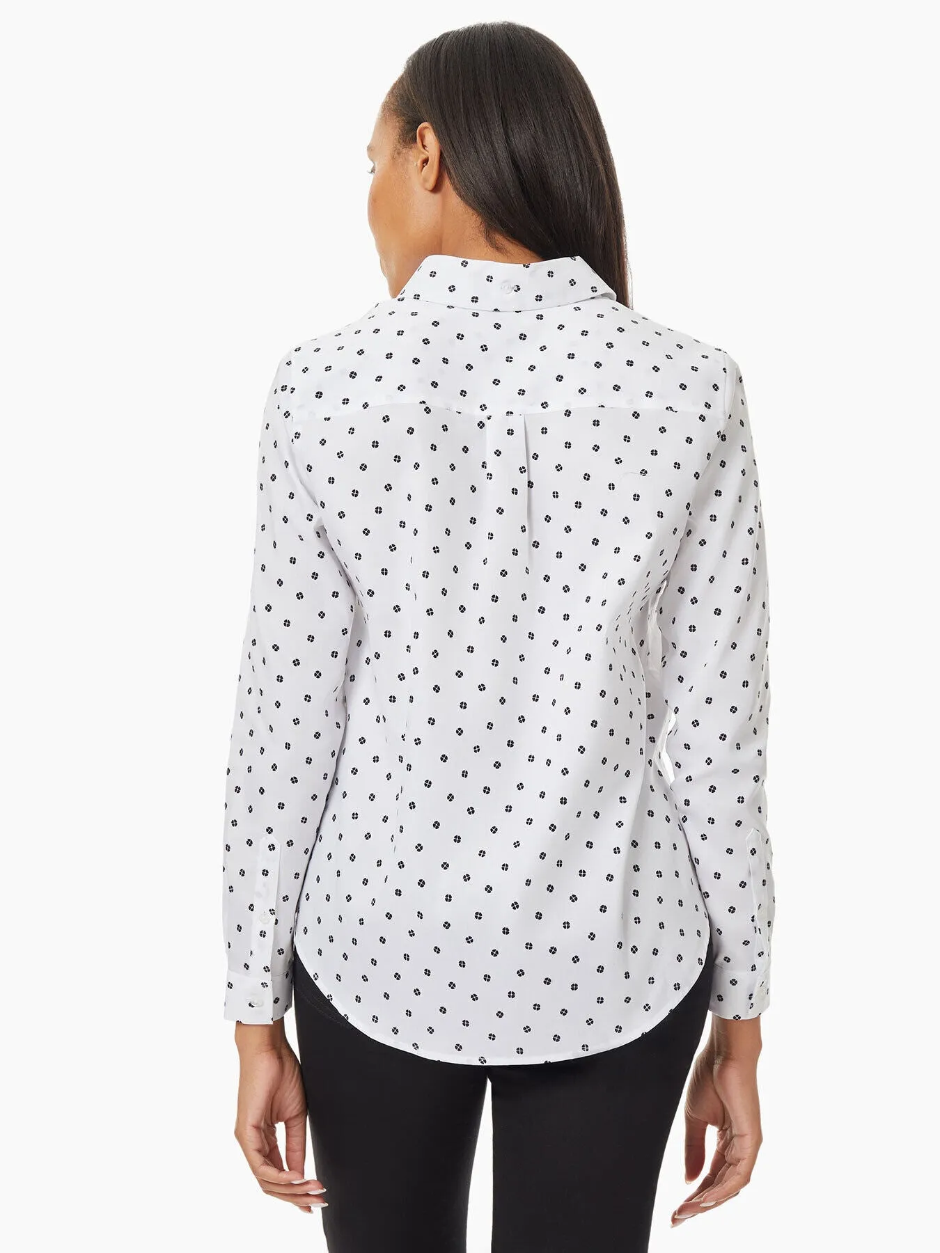 Dotted Easy Care Button-Up Shirt