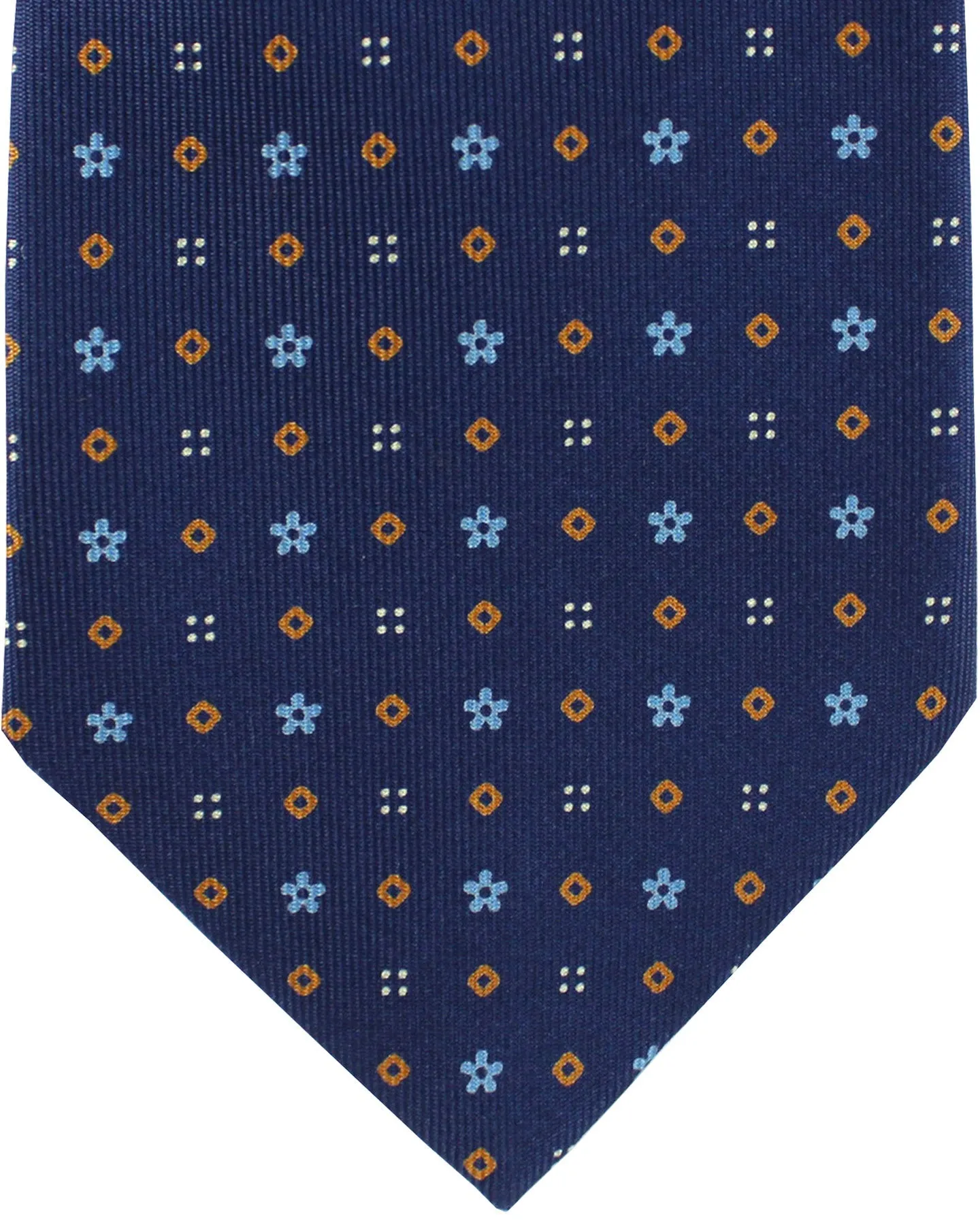 E. Marinella Tie Dark Blue Geometric Design SALE