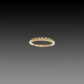 Five Diamond Dot Band with Champagne Diamonds