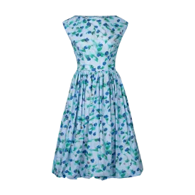 Floral Blue Print Midi Dress