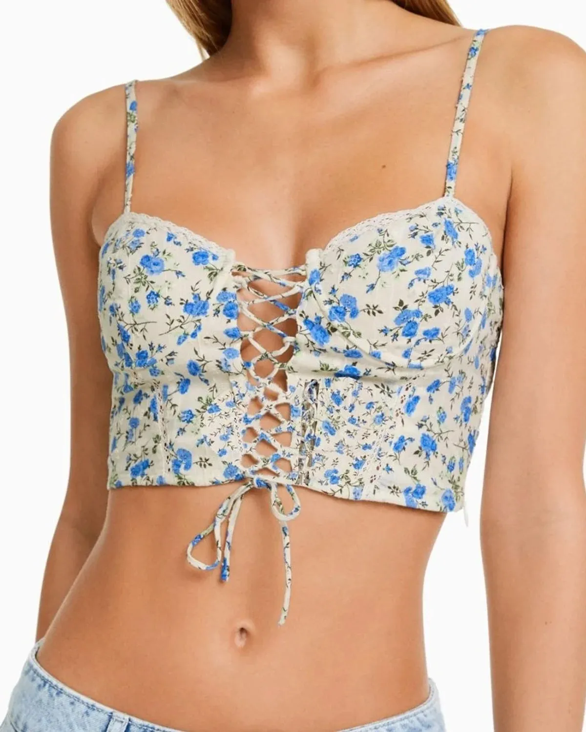 FLORAL PRINTED BRALETTE TOP