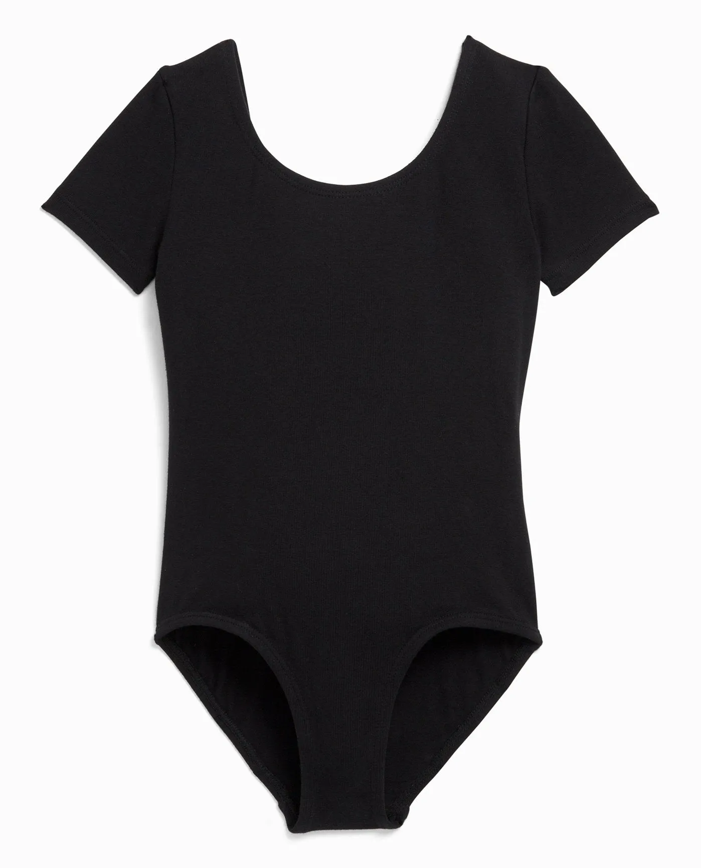 Girl's Cotton Short Sleeve Leotard