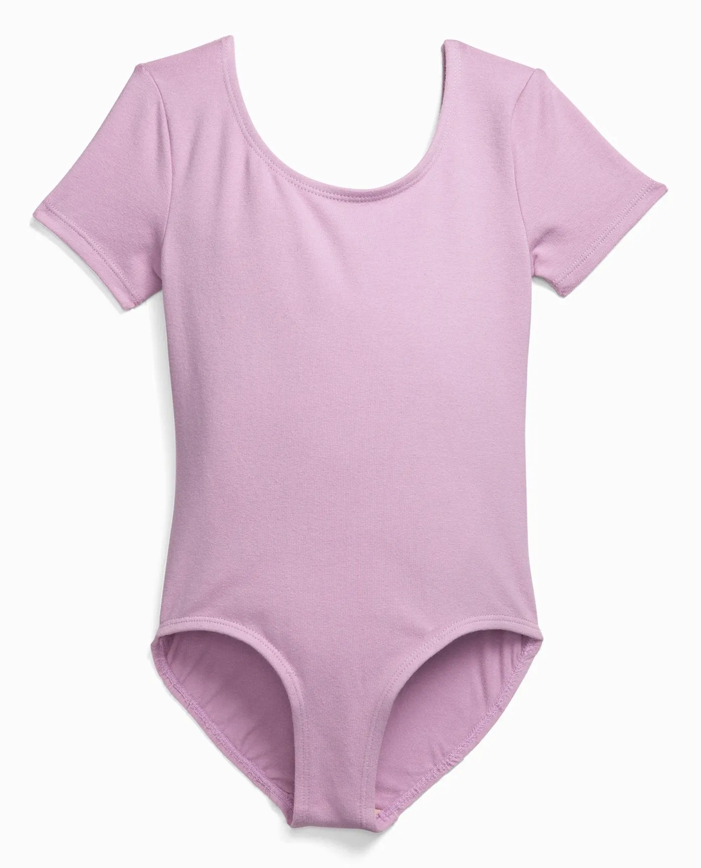 Girl's Cotton Short Sleeve Leotard