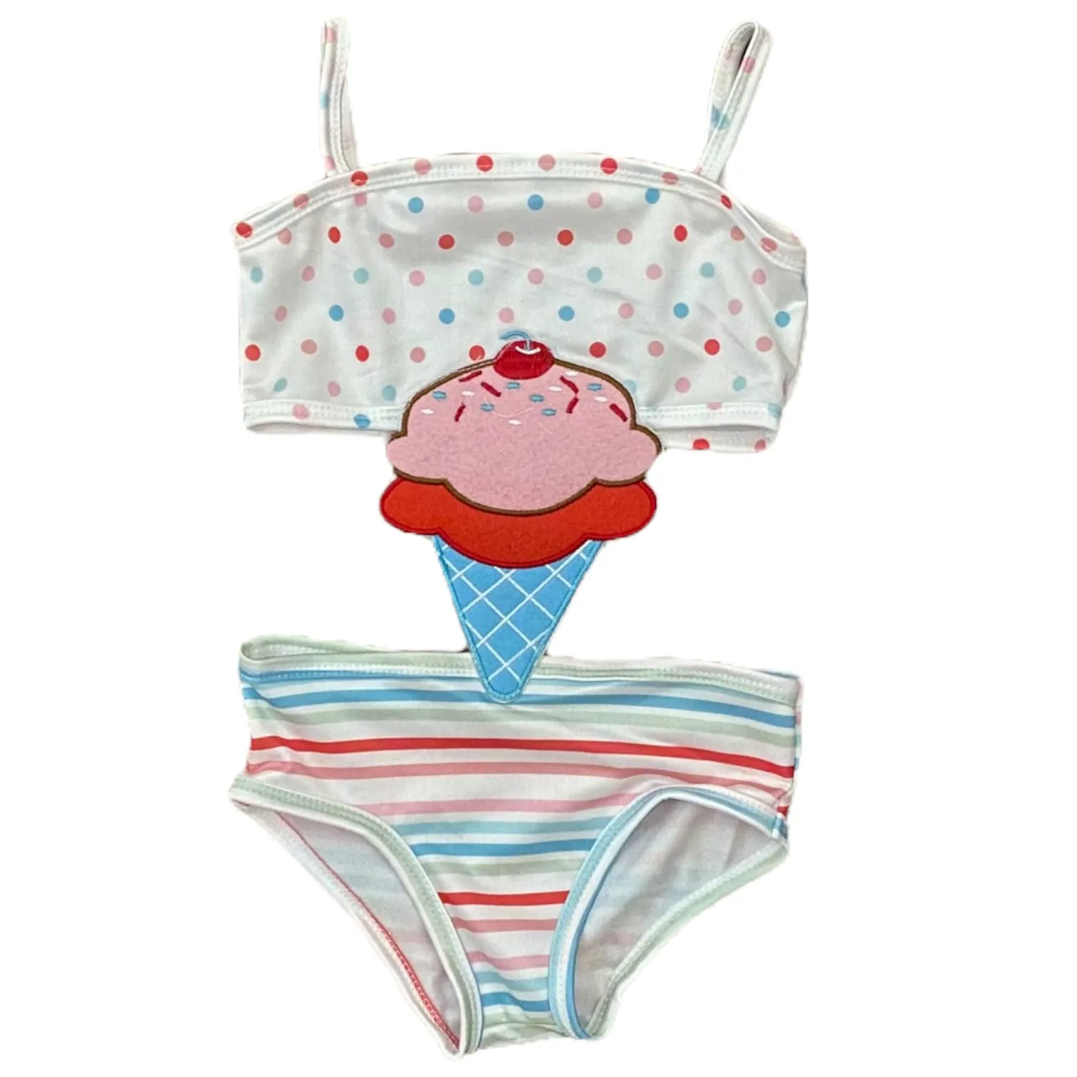 Girls Ice Cream Multicolor Monokini Swimsuit Size 80 or 12-18 Months