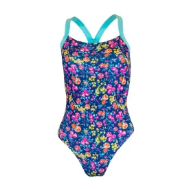 GIRLS MIDNIGHT ROSES RACER BACK