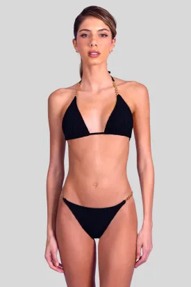 Golden Chain Bikini in Black