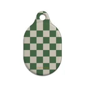 Green Checkers AirTag Case