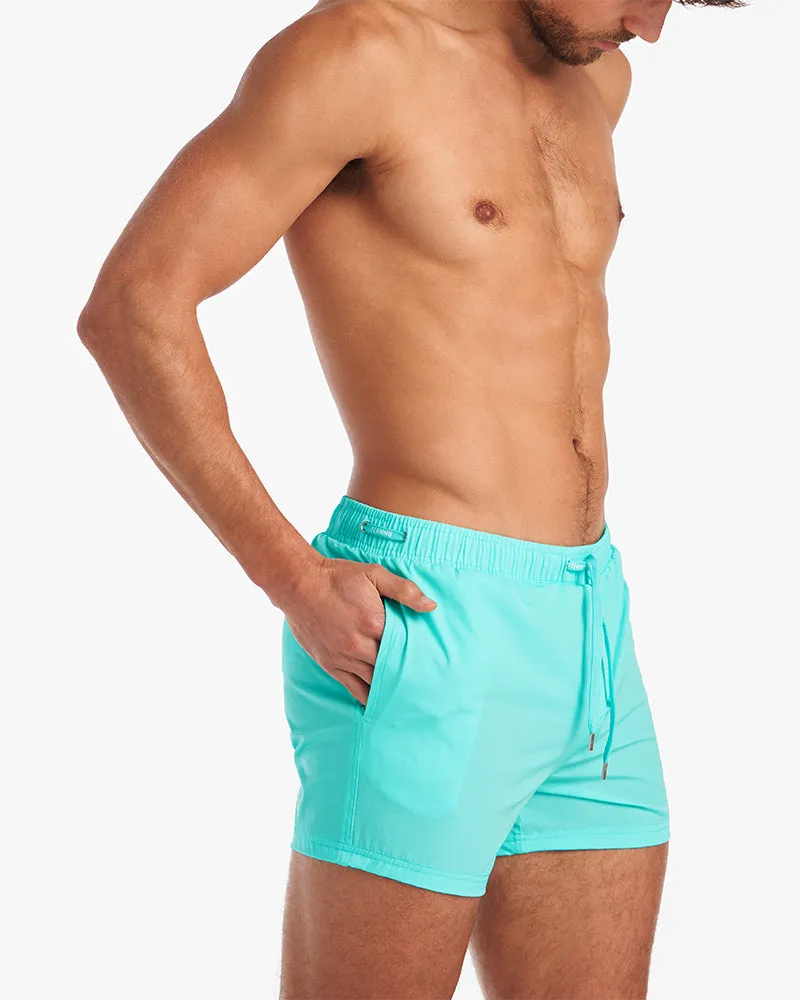 Grid Swim Short - Bondi Blue