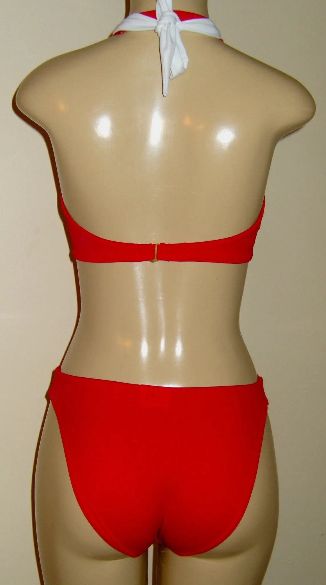 Halter Cutaway Monokini. Underwire Support One Piece Swimsuit.