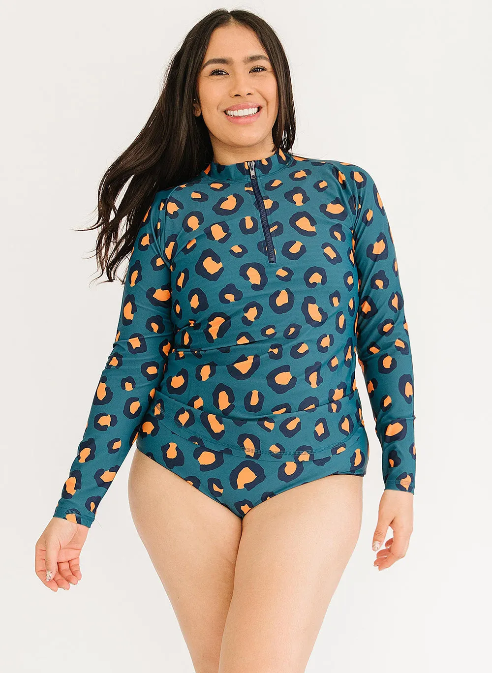 Jade Leopard Rash Guard