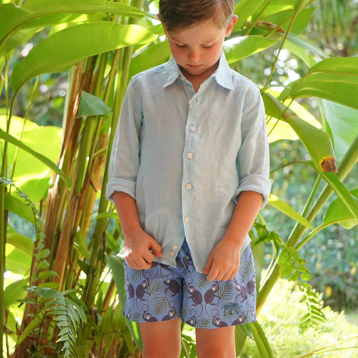 Kids' Swim Shorts MONKEY & PALMS