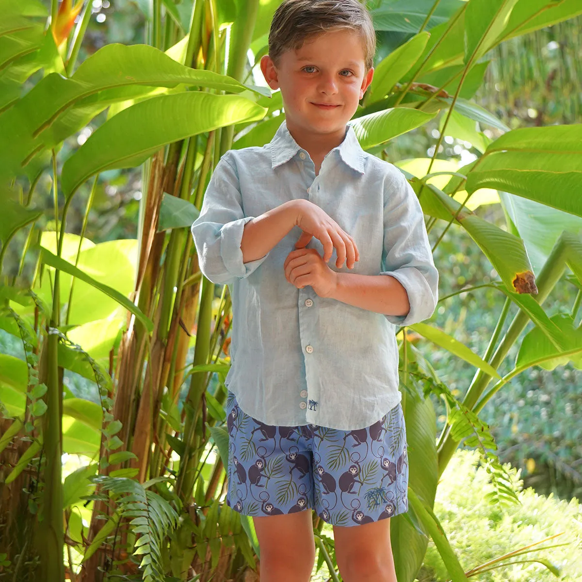 Kids' Swim Shorts MONKEY & PALMS