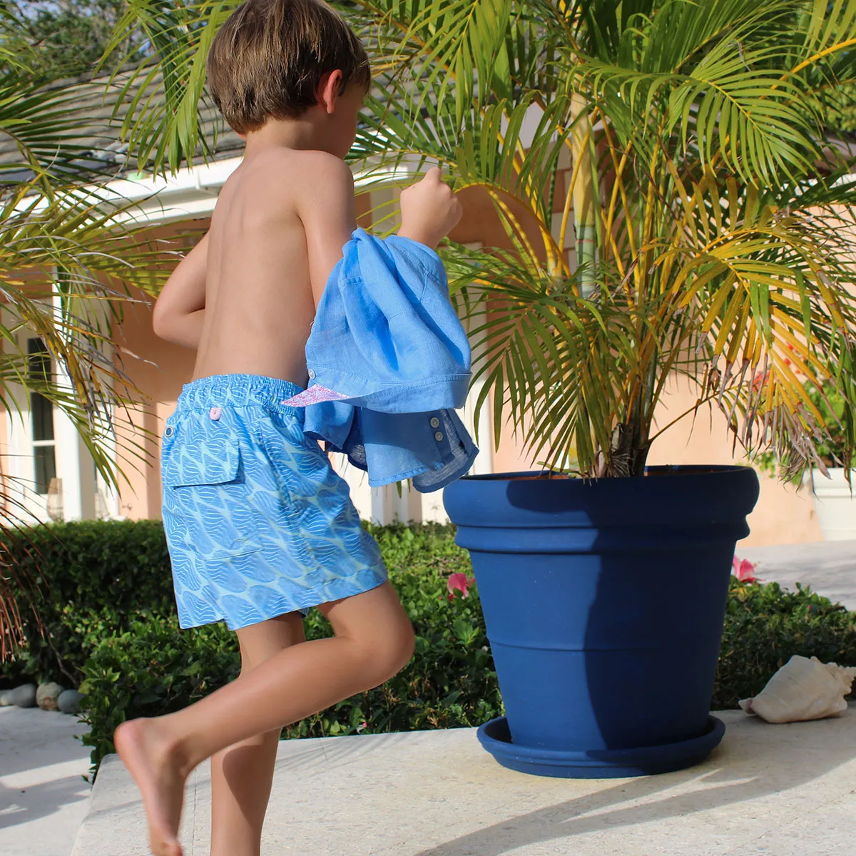 Kids' Swim Shorts STRIPED SHELL