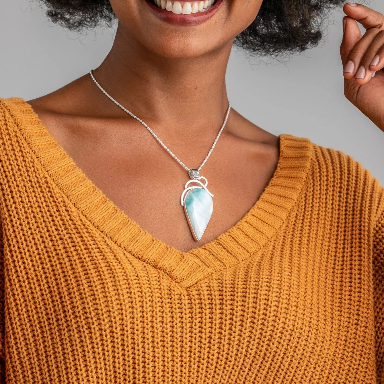 Larimar Pendant CLOUD XLVI