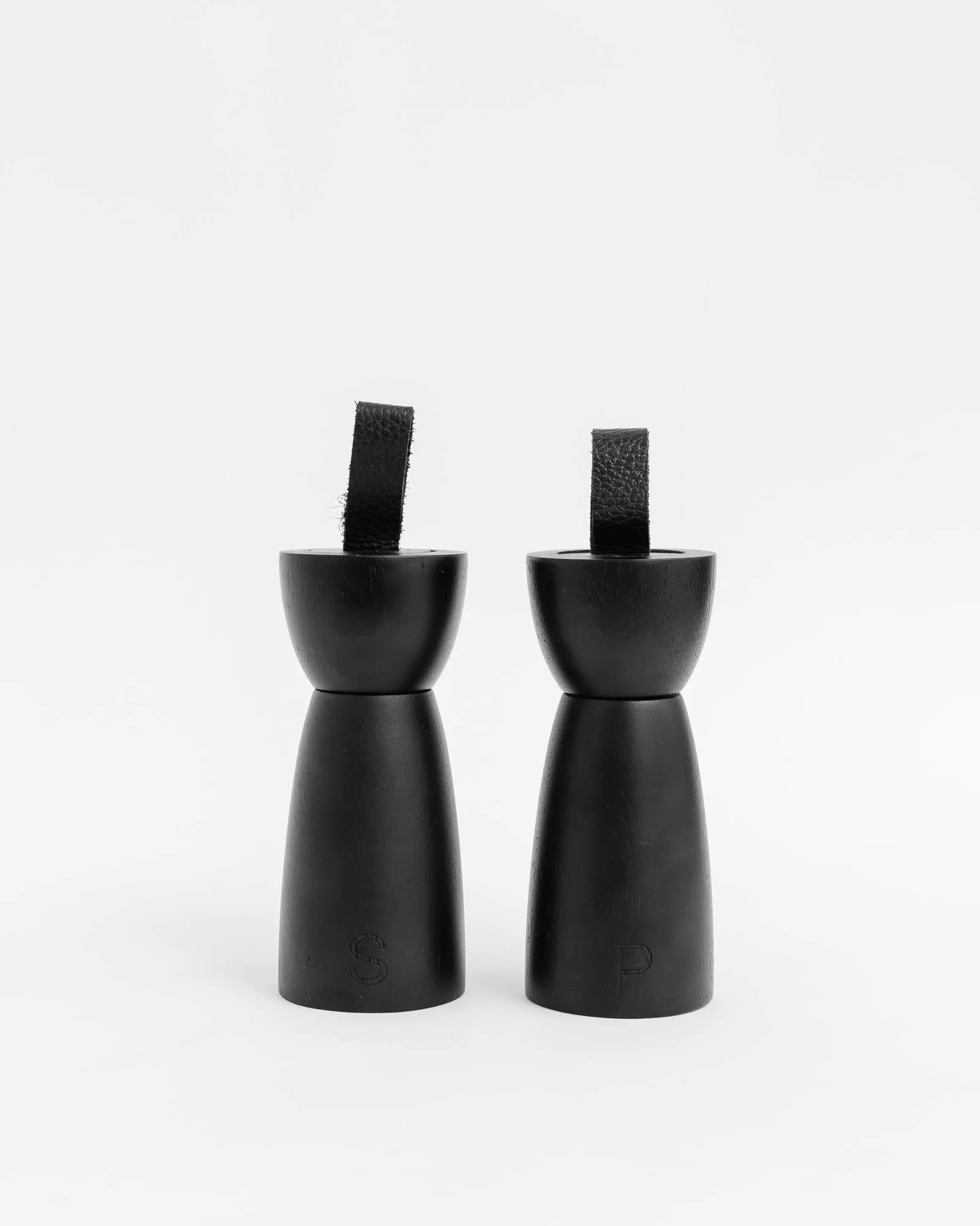 Leather Handle Salt & Pepper Mills