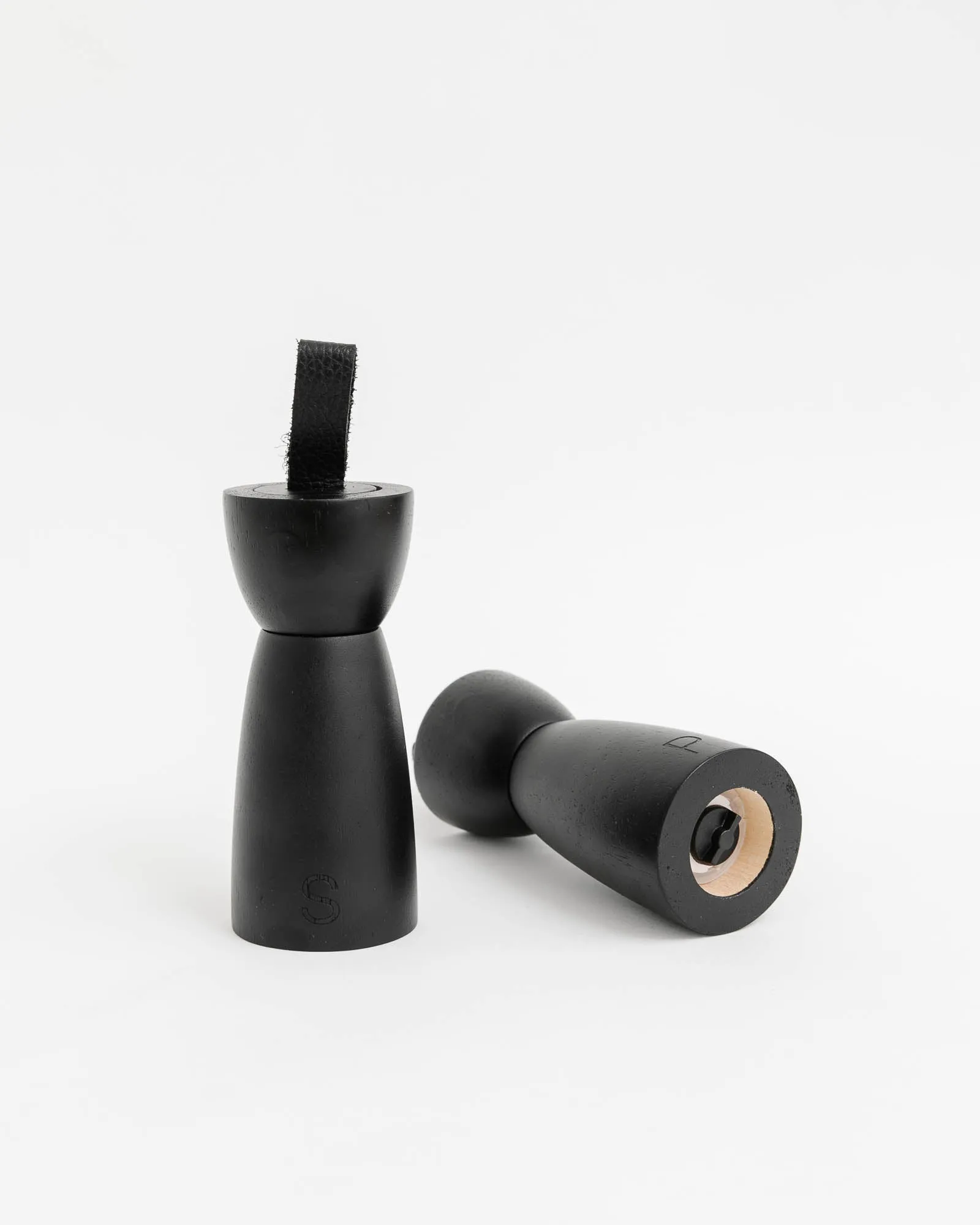 Leather Handle Salt & Pepper Mills