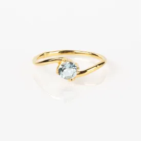 Light Blue Topaz Infinity Ring