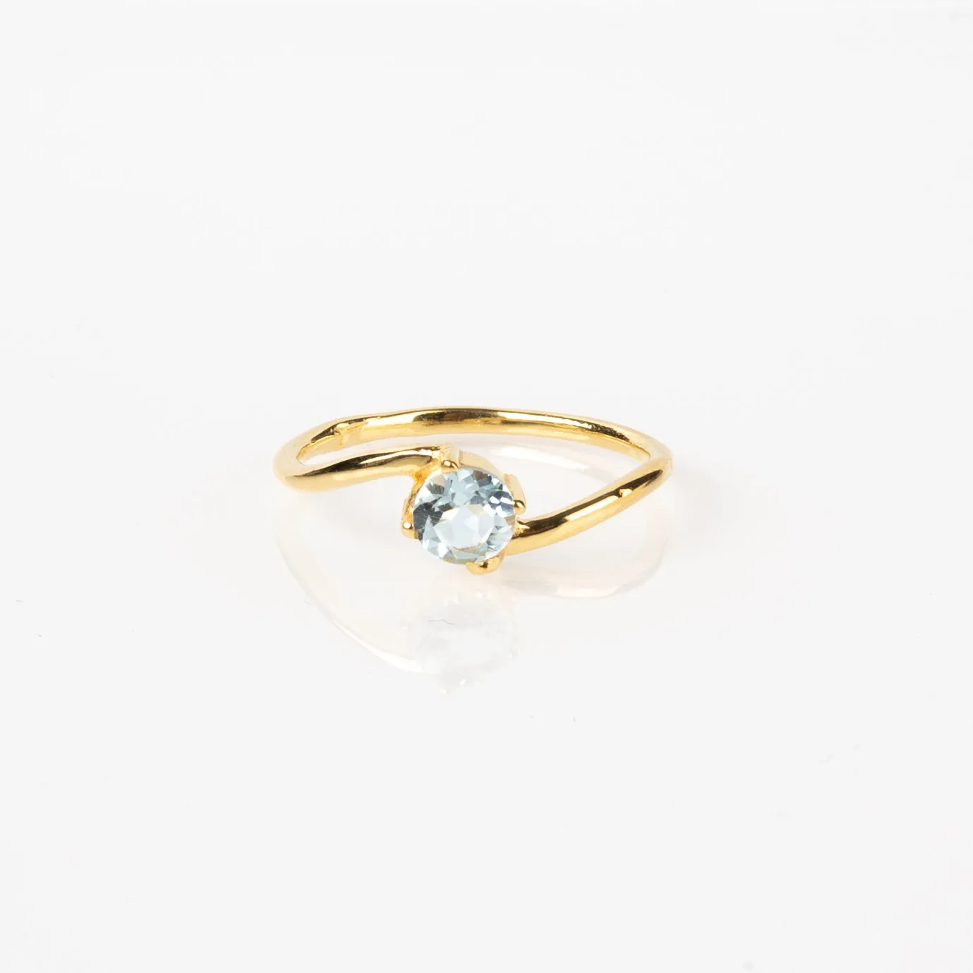 Light Blue Topaz Infinity Ring