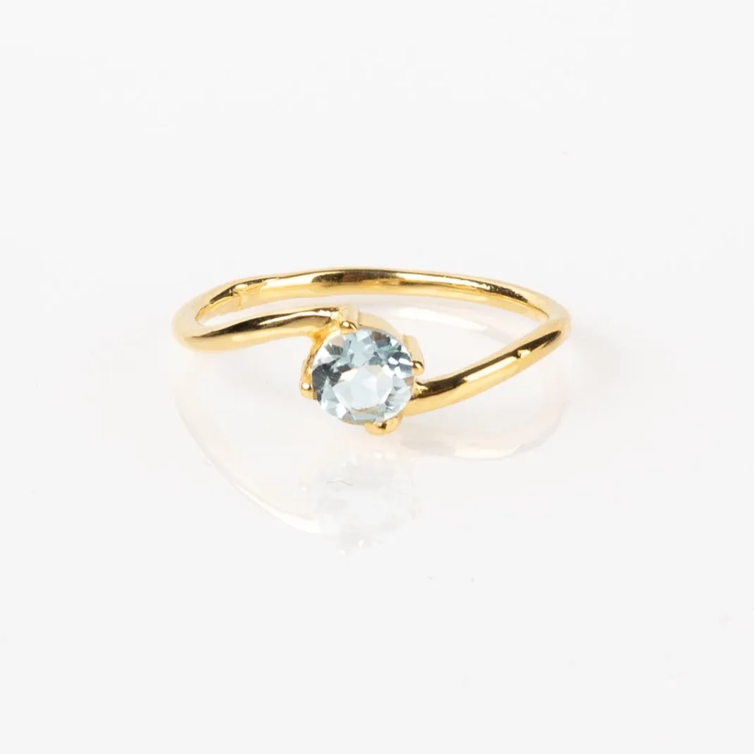 Light Blue Topaz Infinity Ring