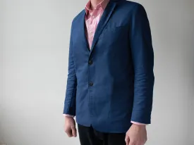 LINEN BLAZER. BLUE.