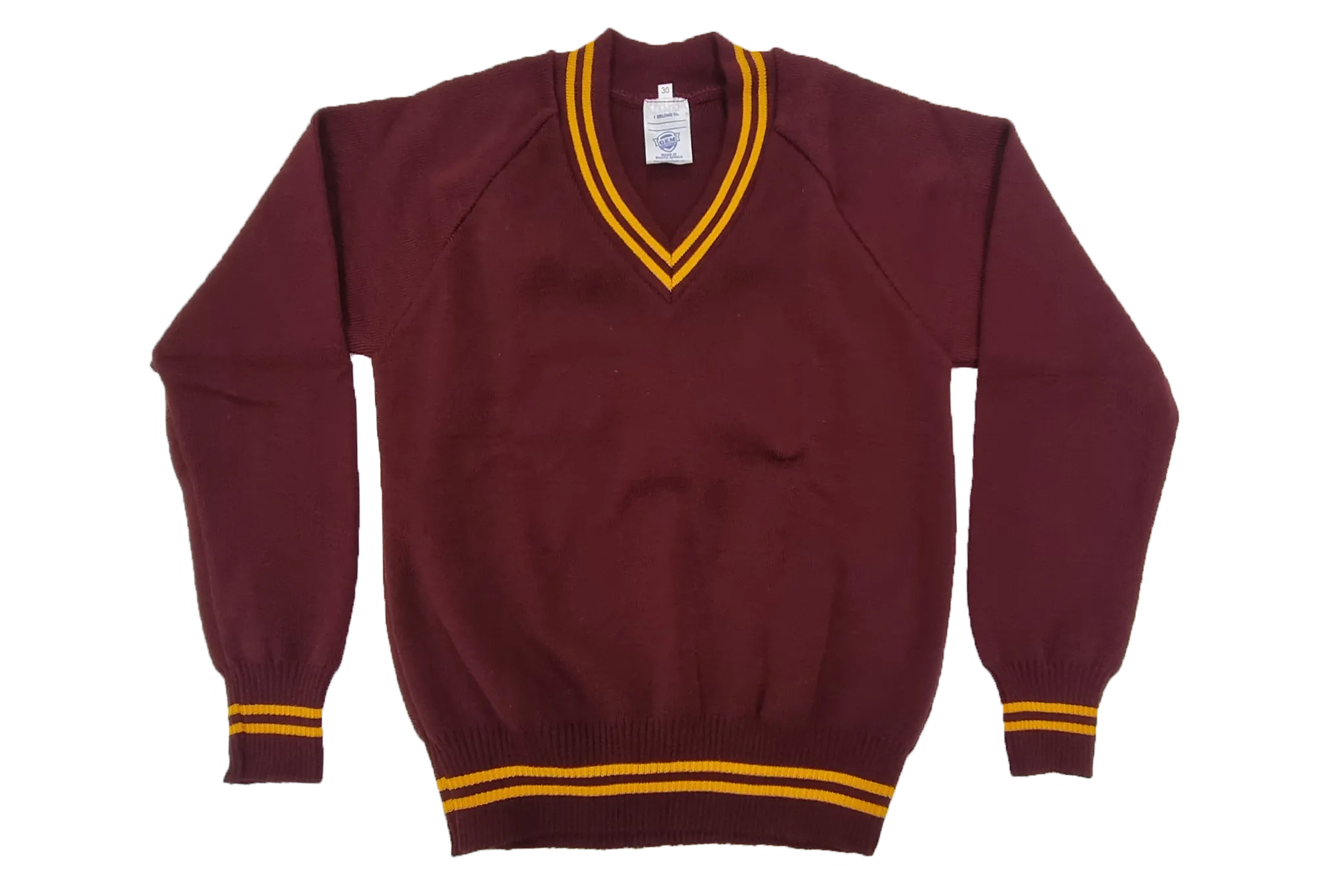 Longsleeve Striped Jersey - Botha Sigcau Maroon/Gold