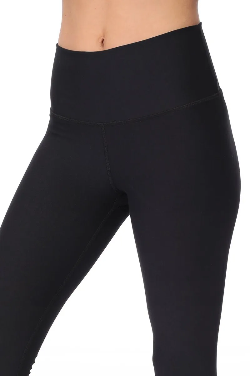 Luna - Solid Black -  Compression Capri (High-Waist)