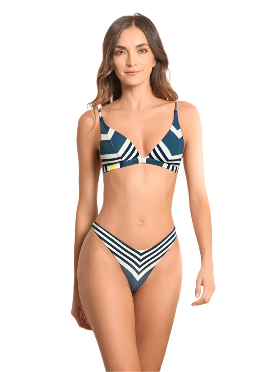 Maaji Barcode Livy Fixed Triangle Bikini Top