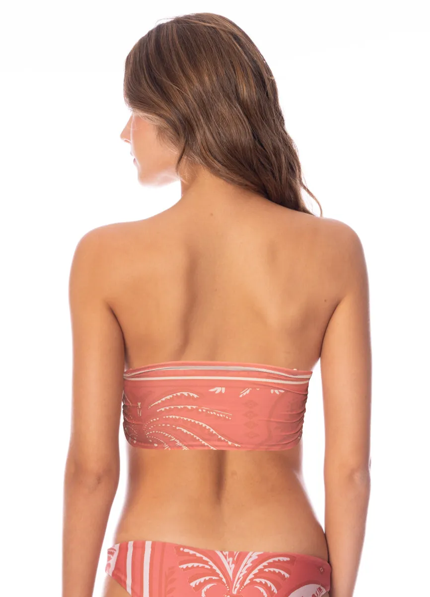 Maaji Botanic Engraving Tiffany Strapless Bandeau Bikini Top