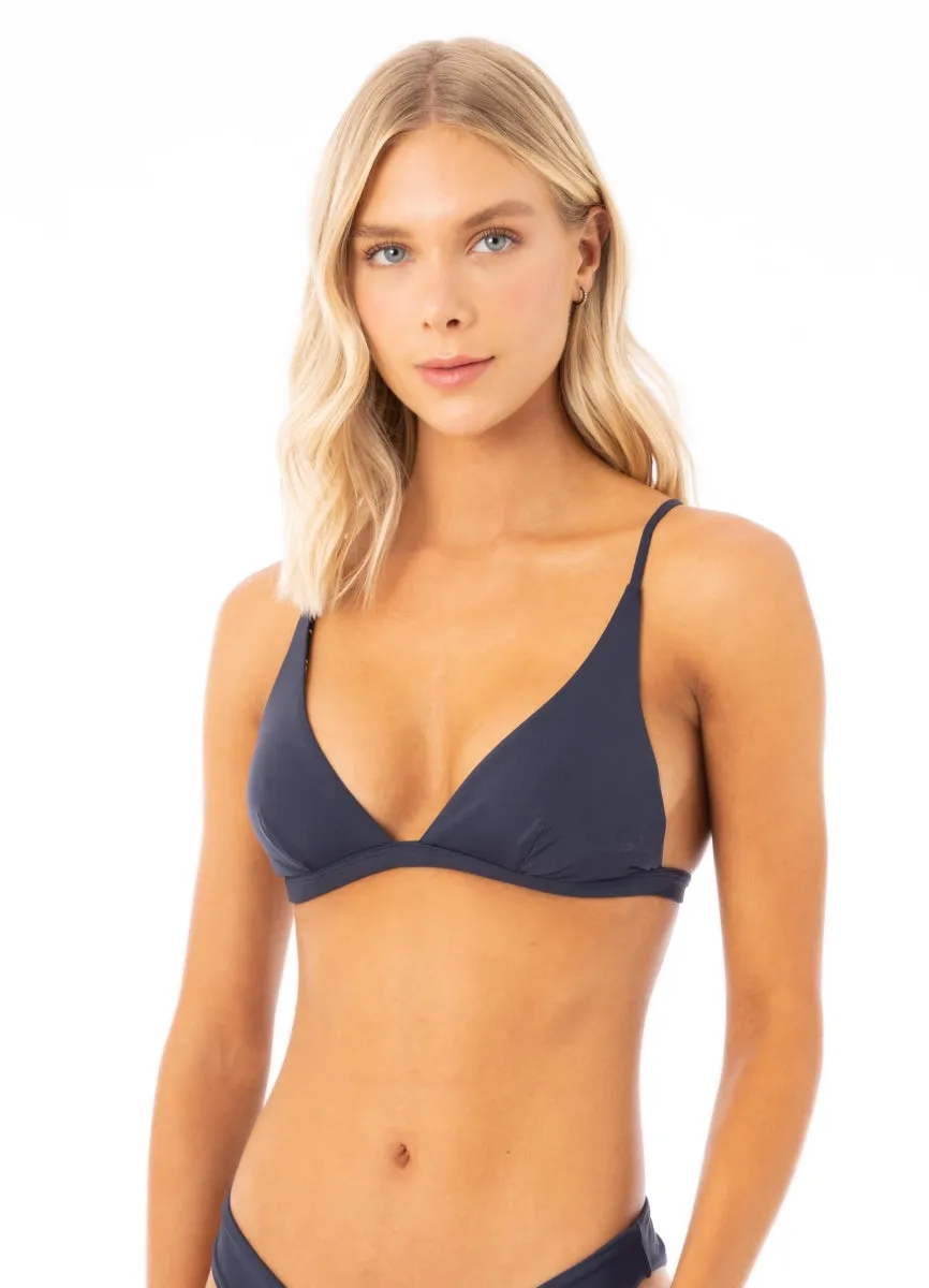 Maaji French Navy Ivy Fixed Triangle Bikini Top