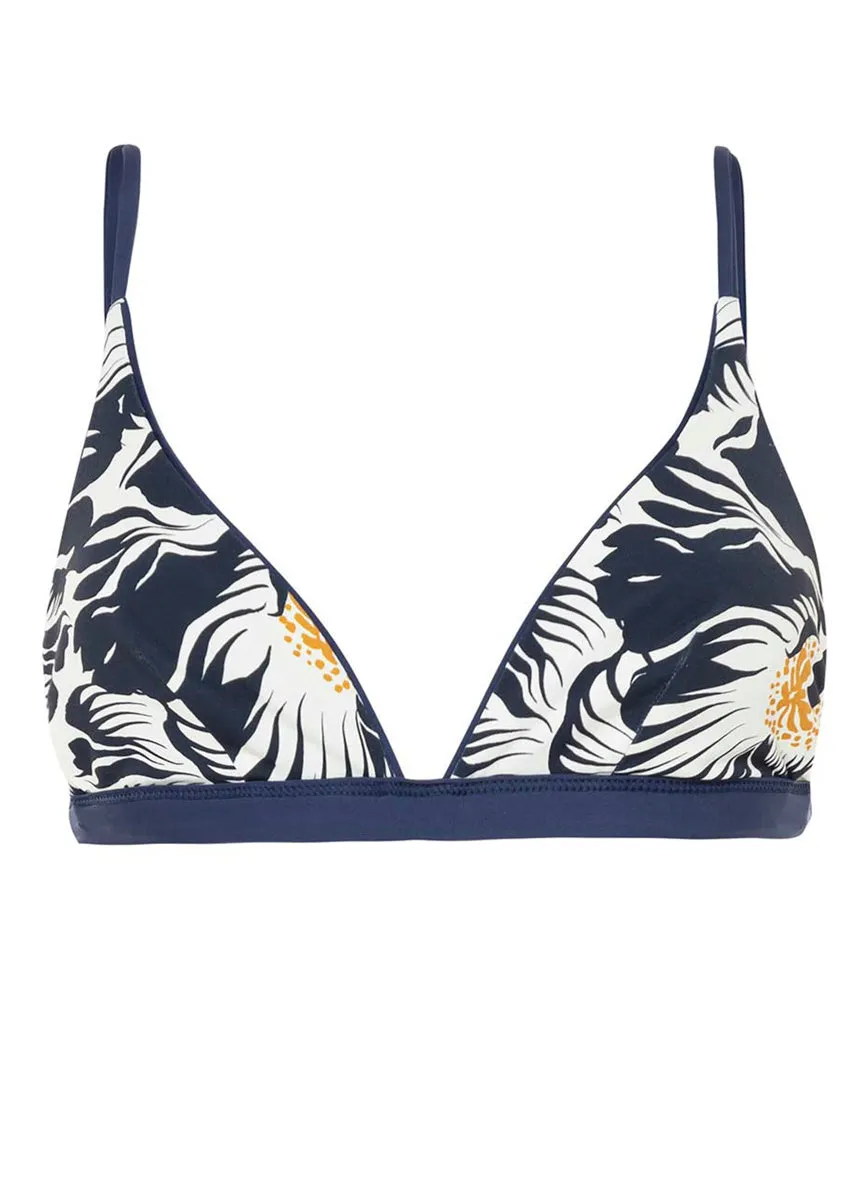 Maaji French Navy Ivy Fixed Triangle Bikini Top