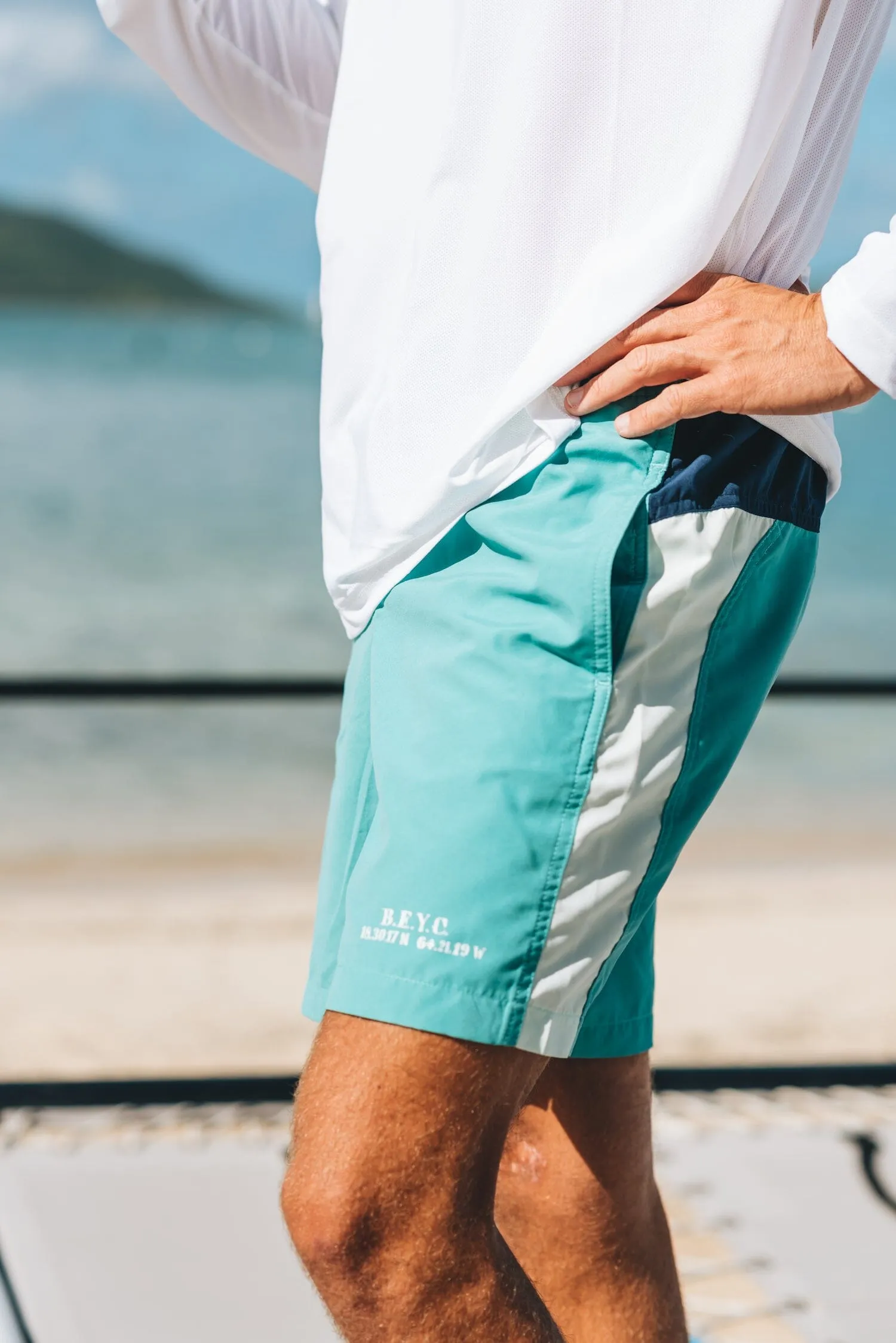 Men's Colorblock Swim Trunks