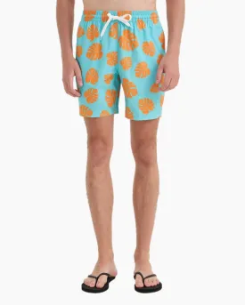 Men's Swim Beach Trunks - Yellow Leaves