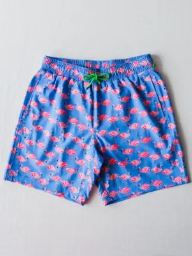 Men's Swim Trunks - Flamingo Blue