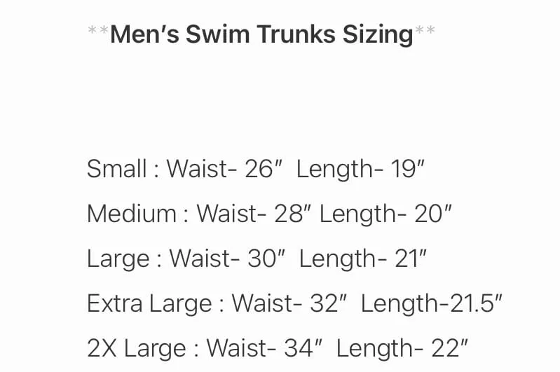 New Men's Swim Trunks