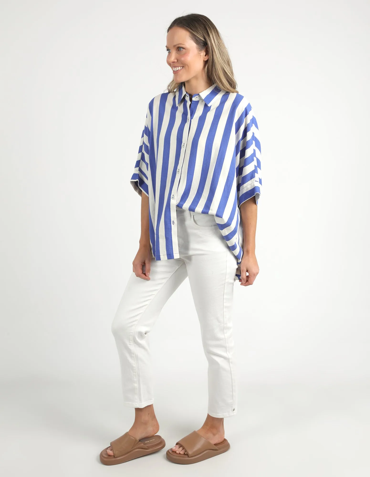 Palermo Stripe Shirt Blue/Marshmallow