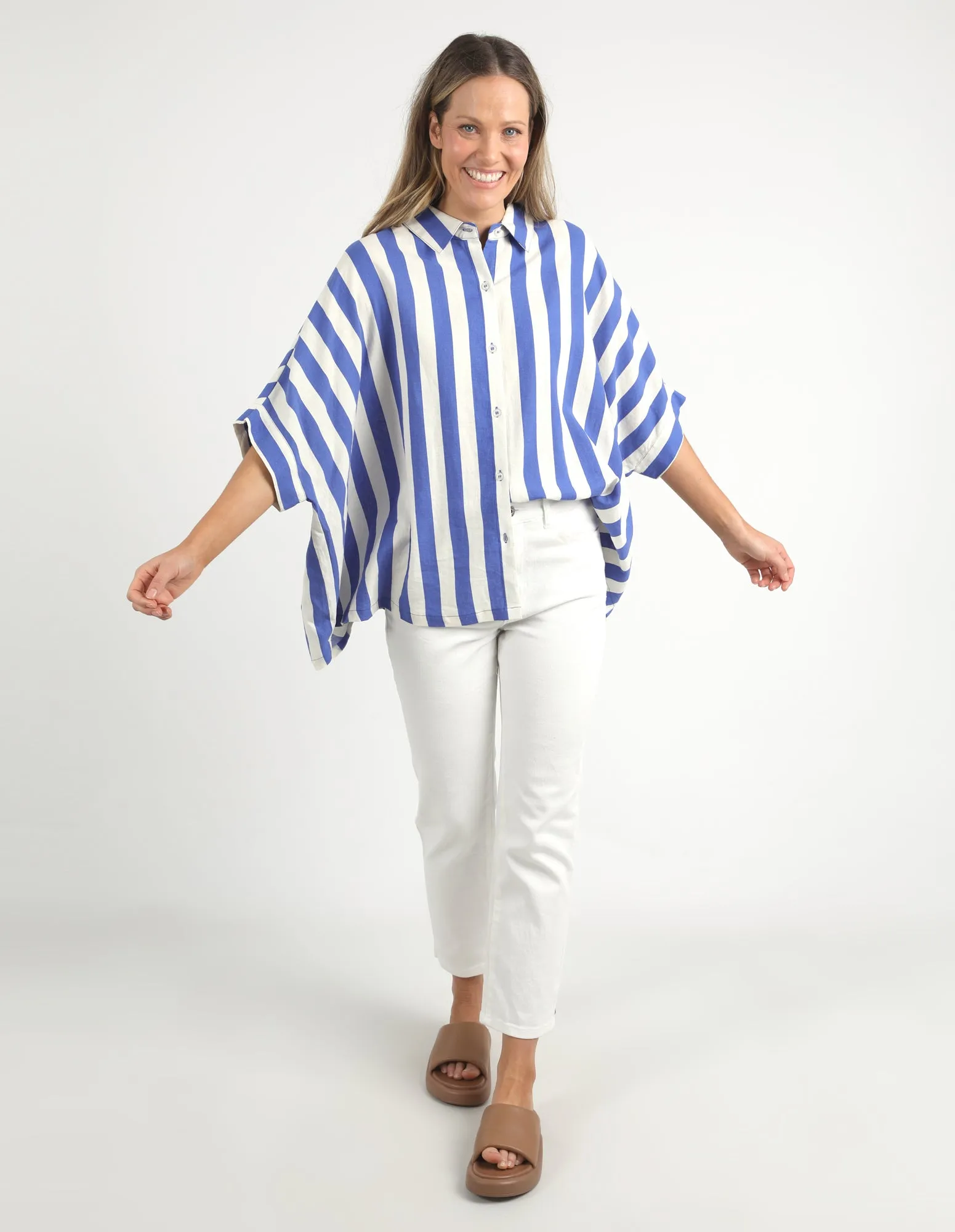 Palermo Stripe Shirt Blue/Marshmallow