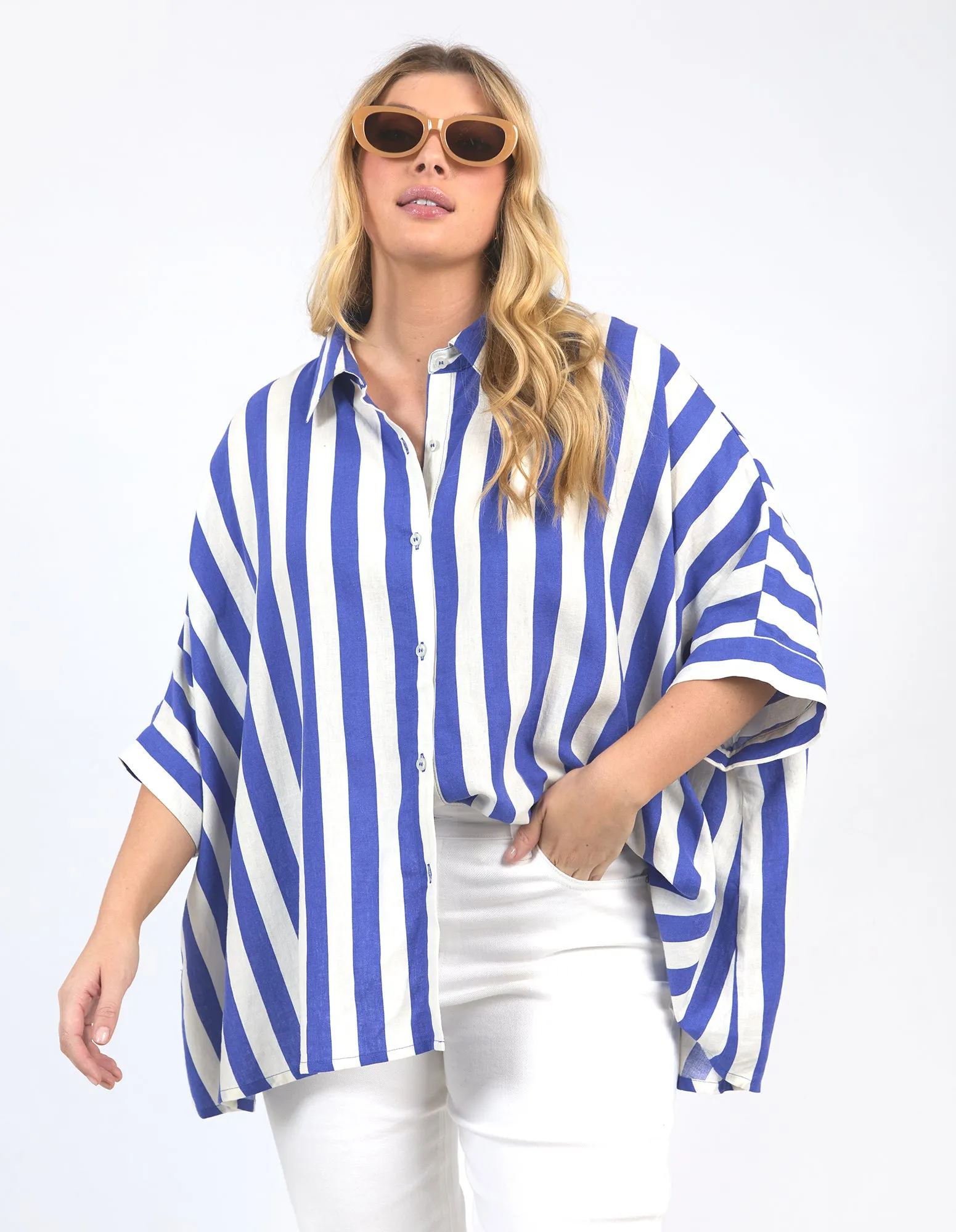 Palermo Stripe Shirt Blue/Marshmallow