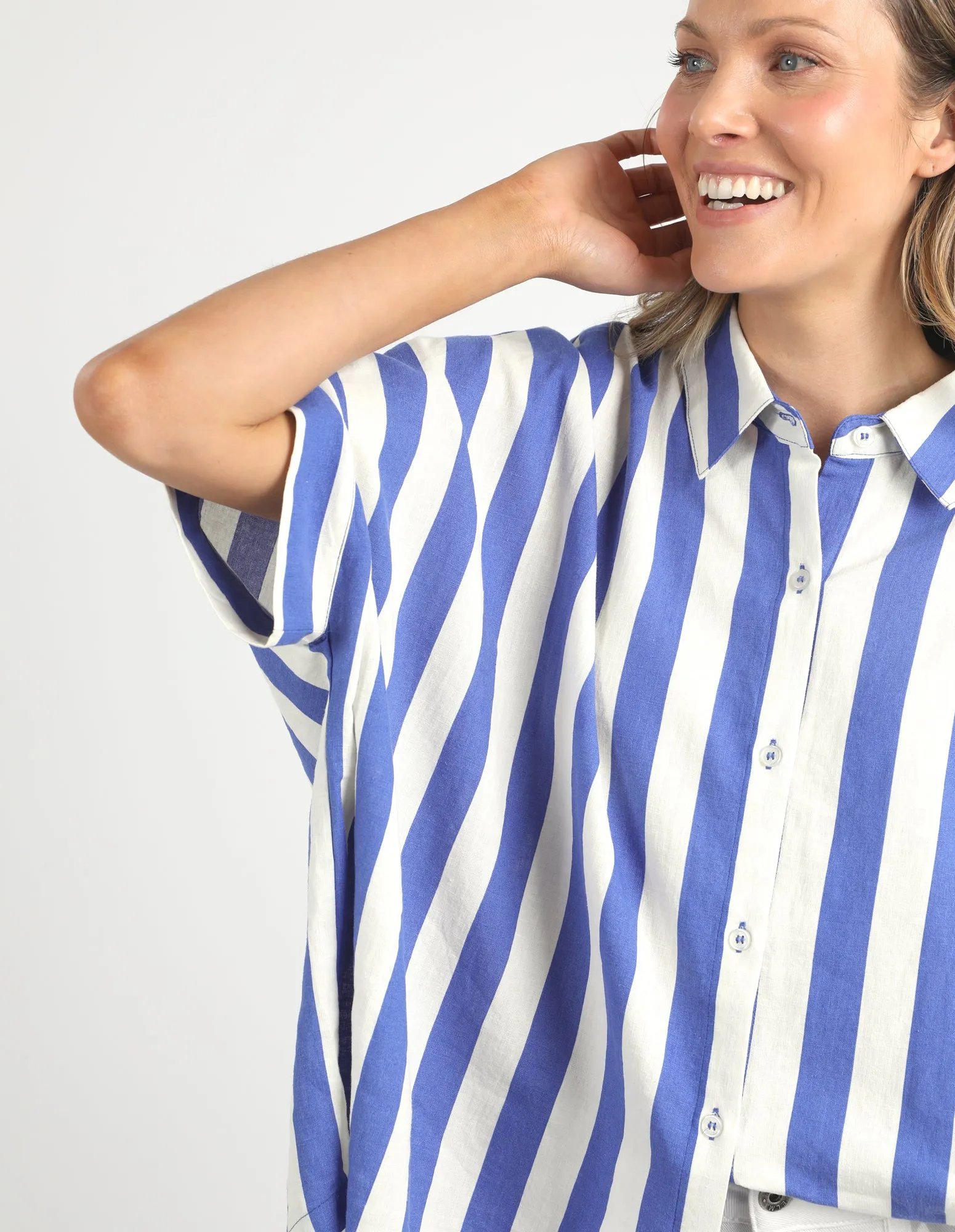 Palermo Stripe Shirt Blue/Marshmallow