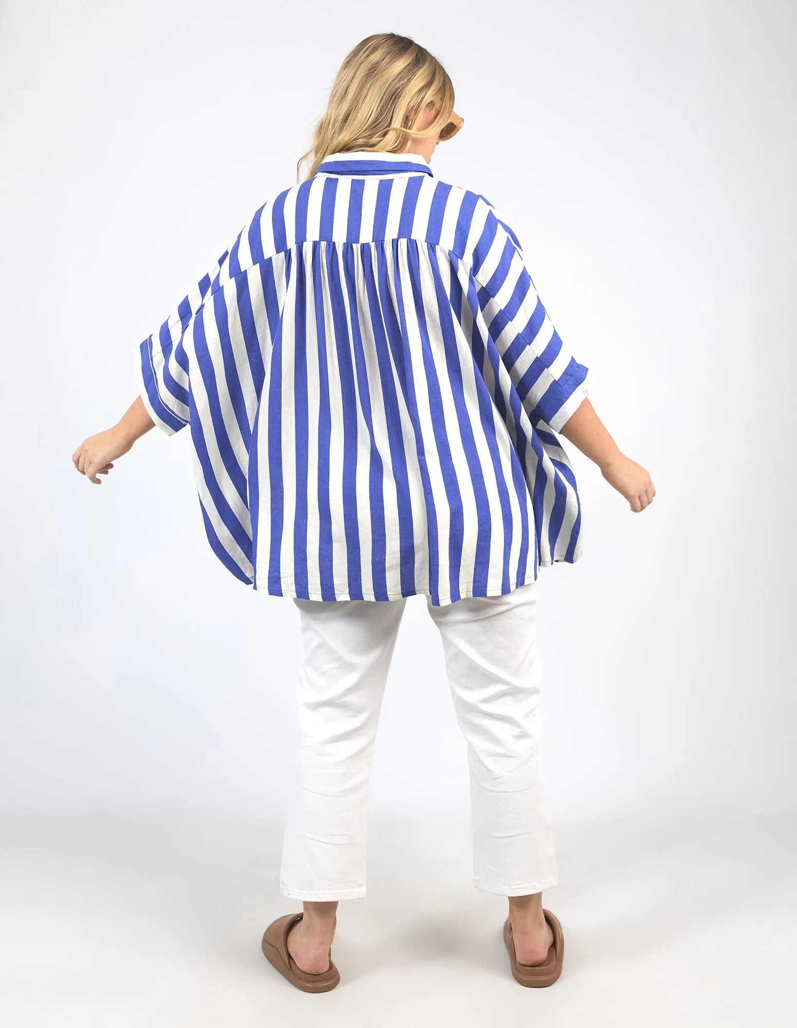 Palermo Stripe Shirt Blue/Marshmallow