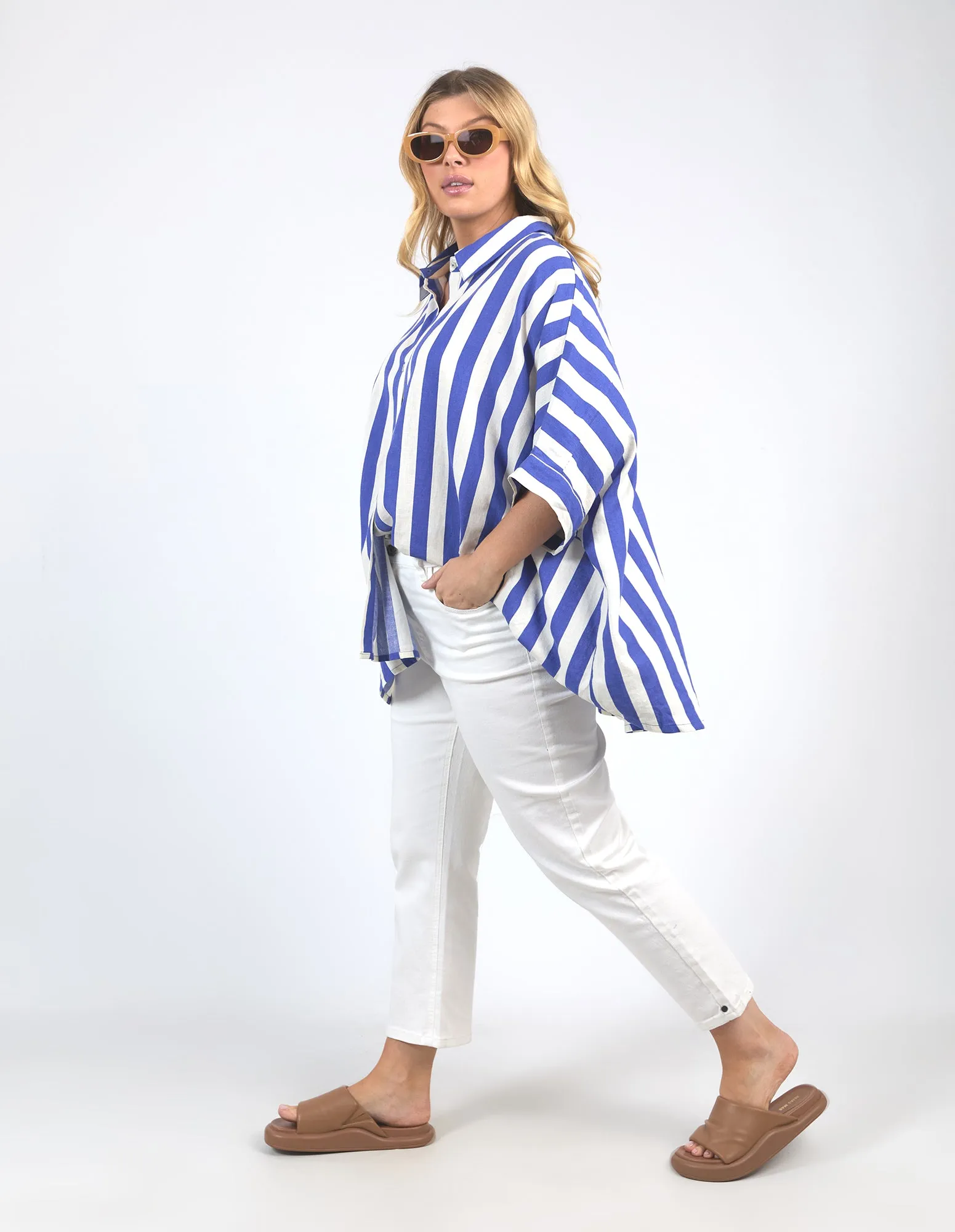 Palermo Stripe Shirt Blue/Marshmallow