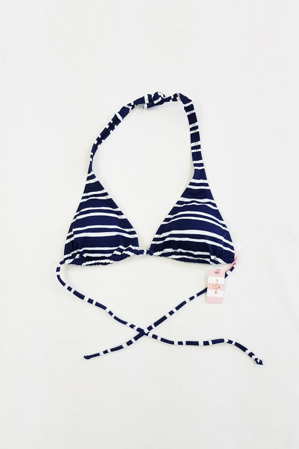 PILY Q Nautical Stripe Halter Neck Bikini (UK 10/12)