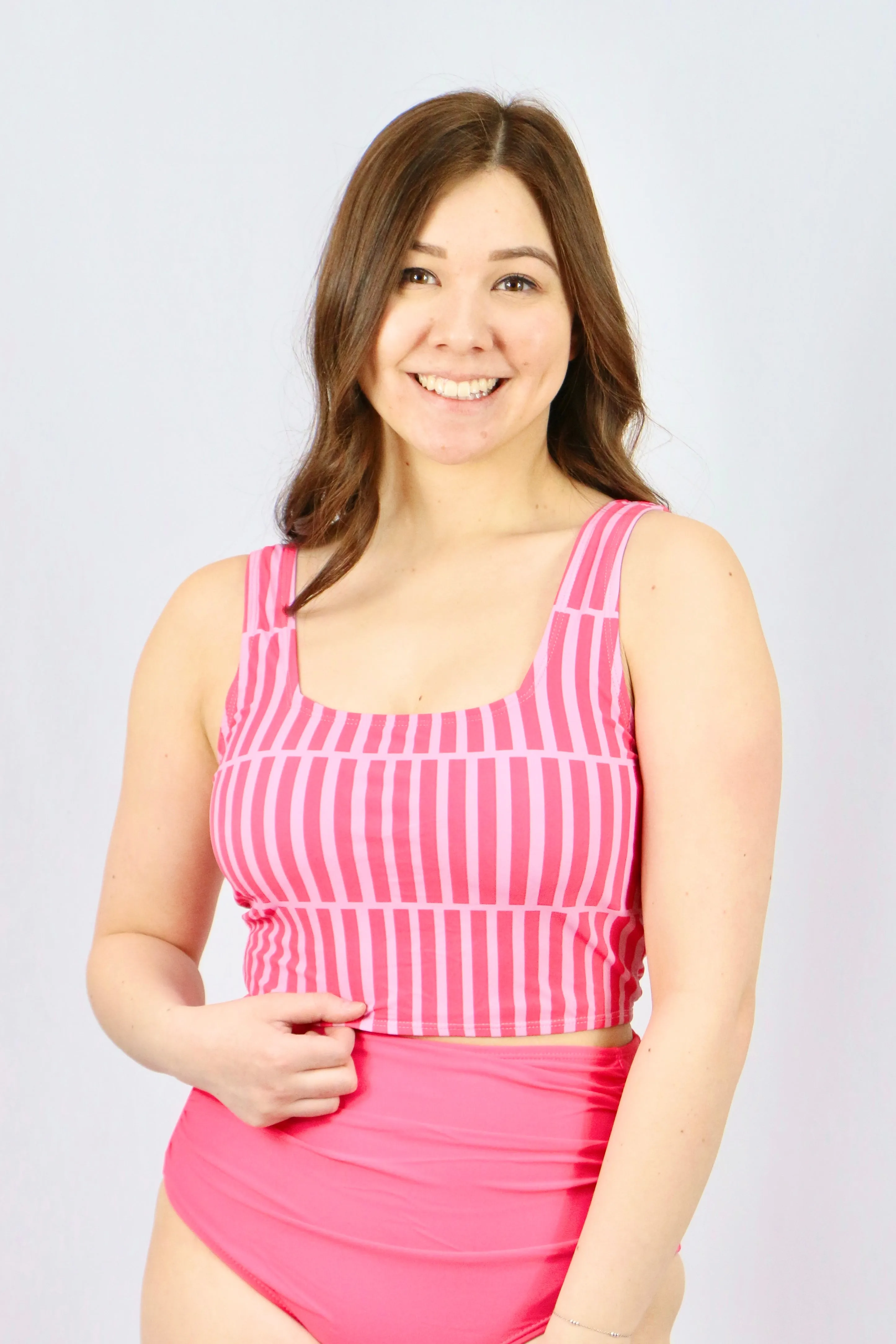 Pink Paradise Tankini Top