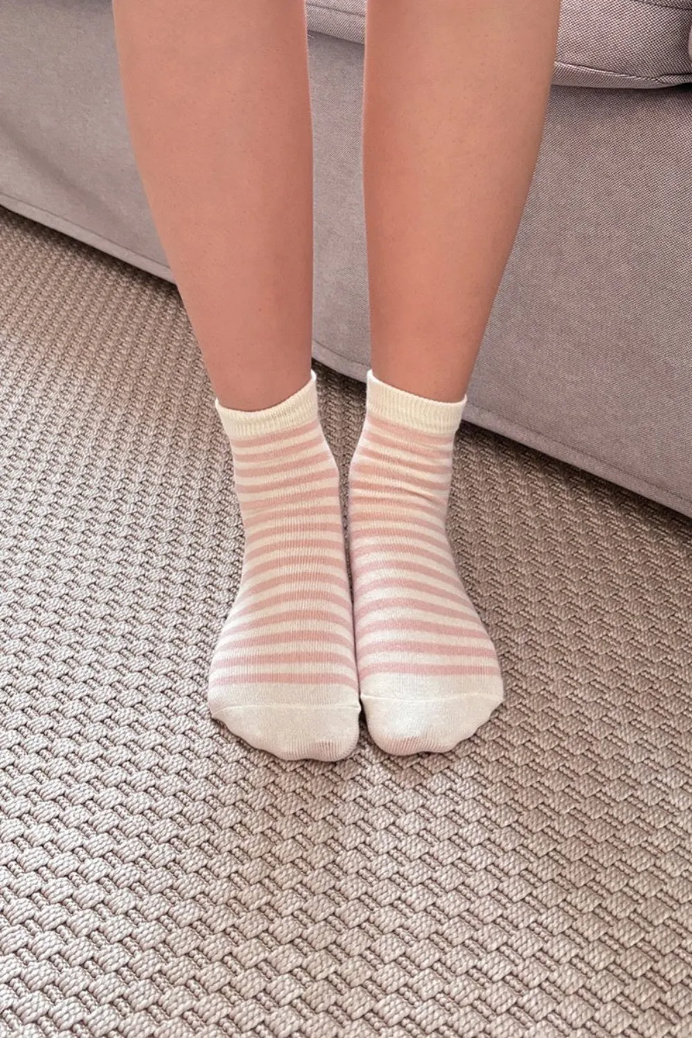 Pink Striped Socks