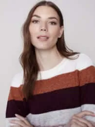 Plushy Striped Sweater