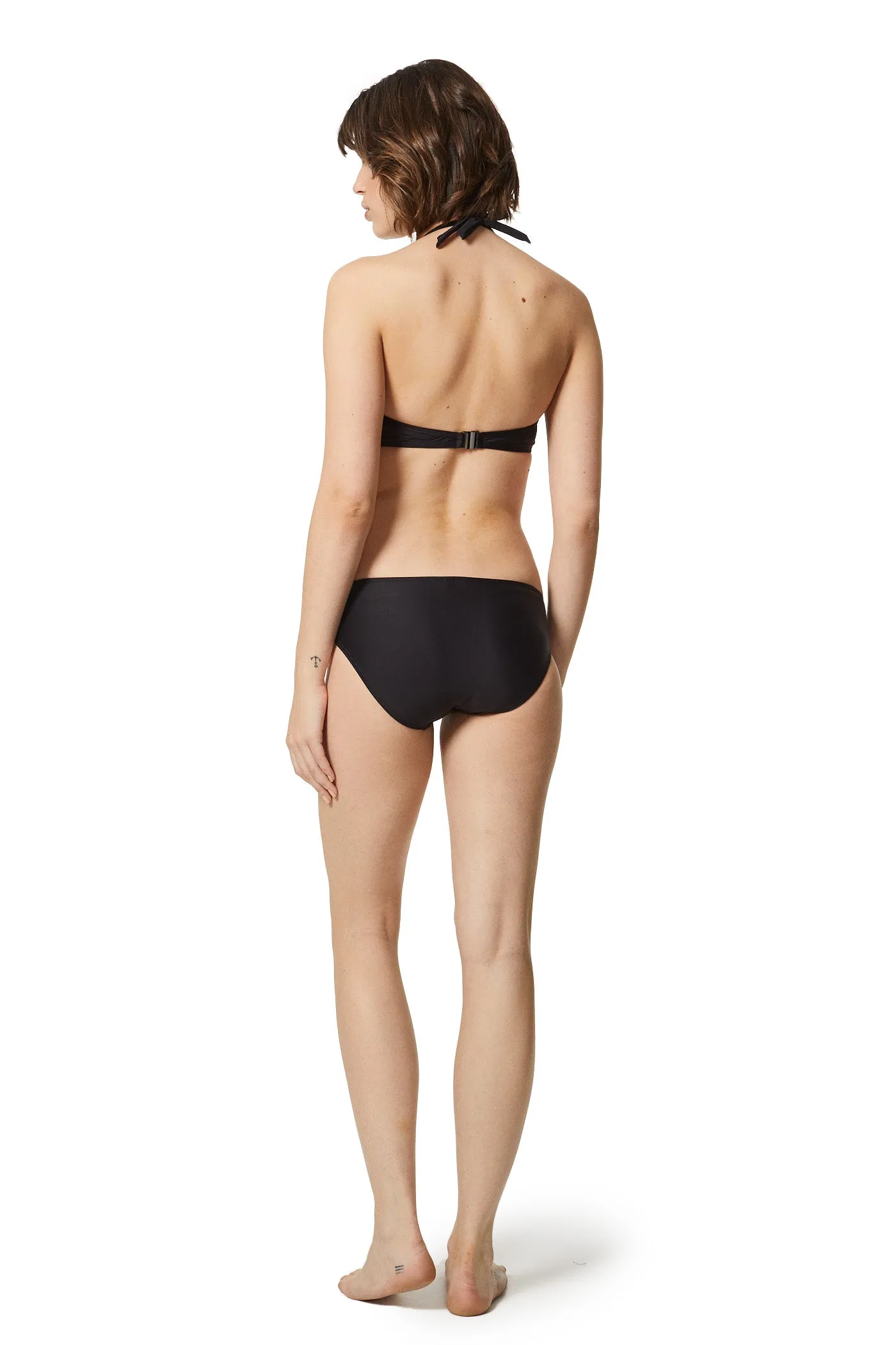 Ruched front bikini bottom