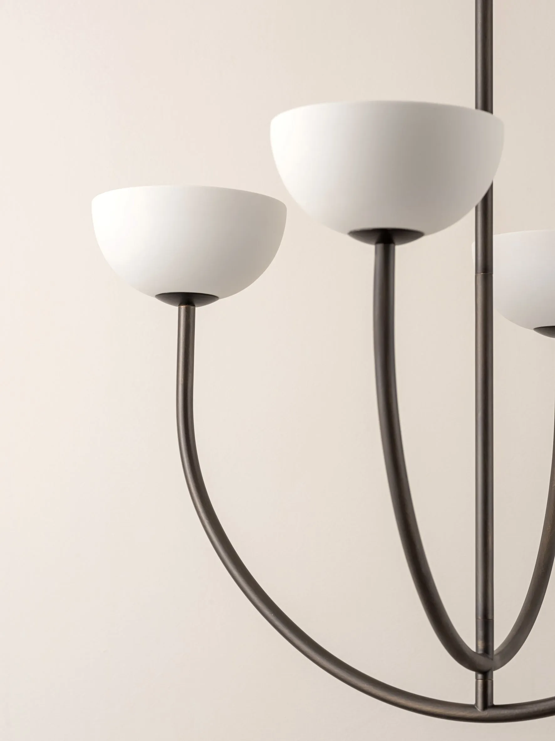 Ruzo - 4 light bronze and porcelain pendant