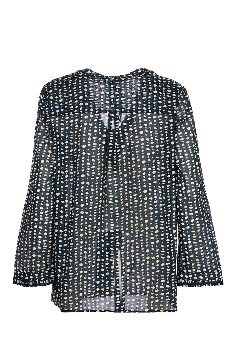 'S Max Mara Geometric Printed V-Neck Blouse