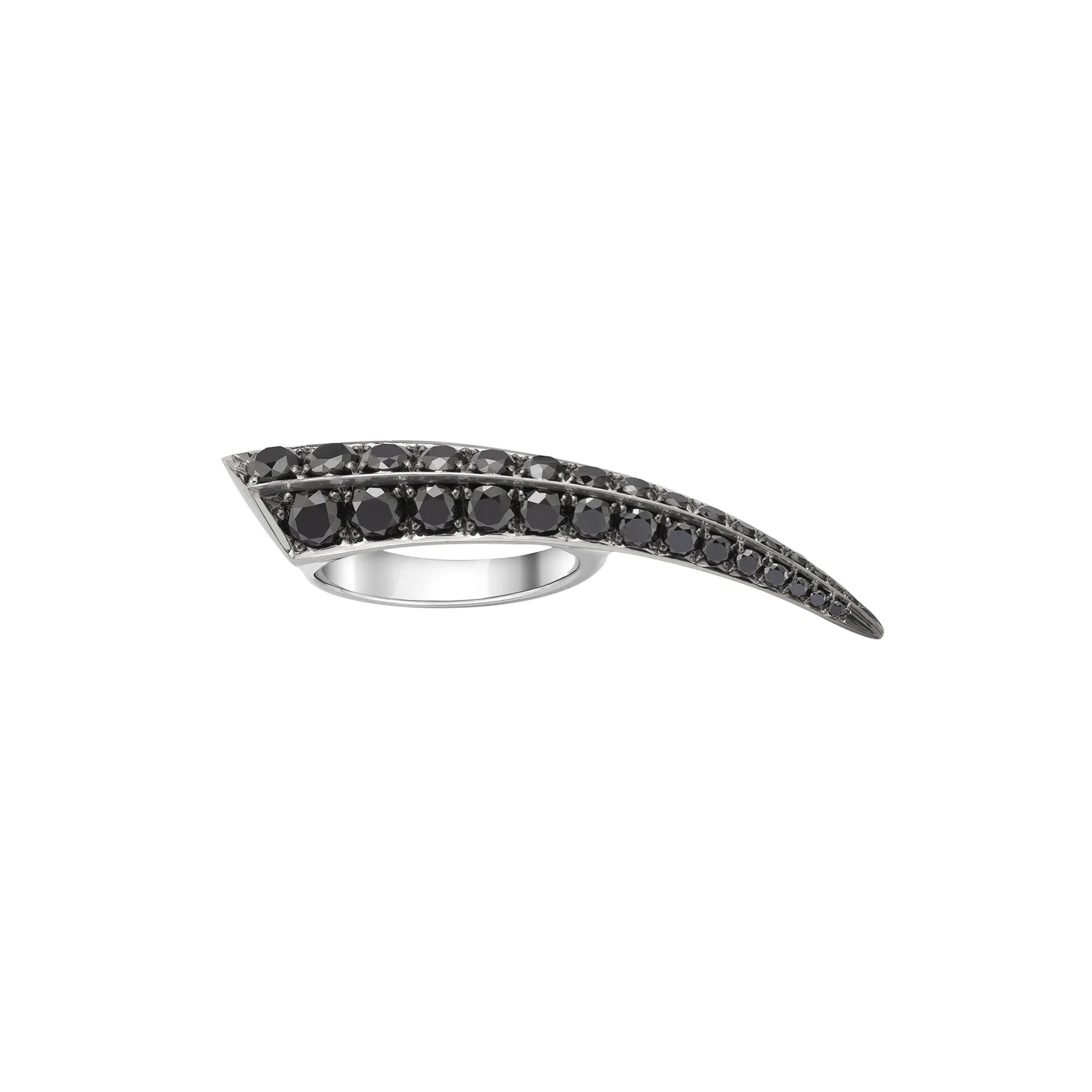 Sabre Fine Classic Ring - 18ct White Gold & Black Diamond