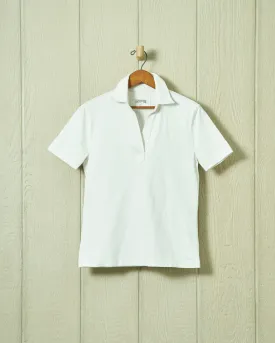 Short Sleeve Inlet Pullover in White