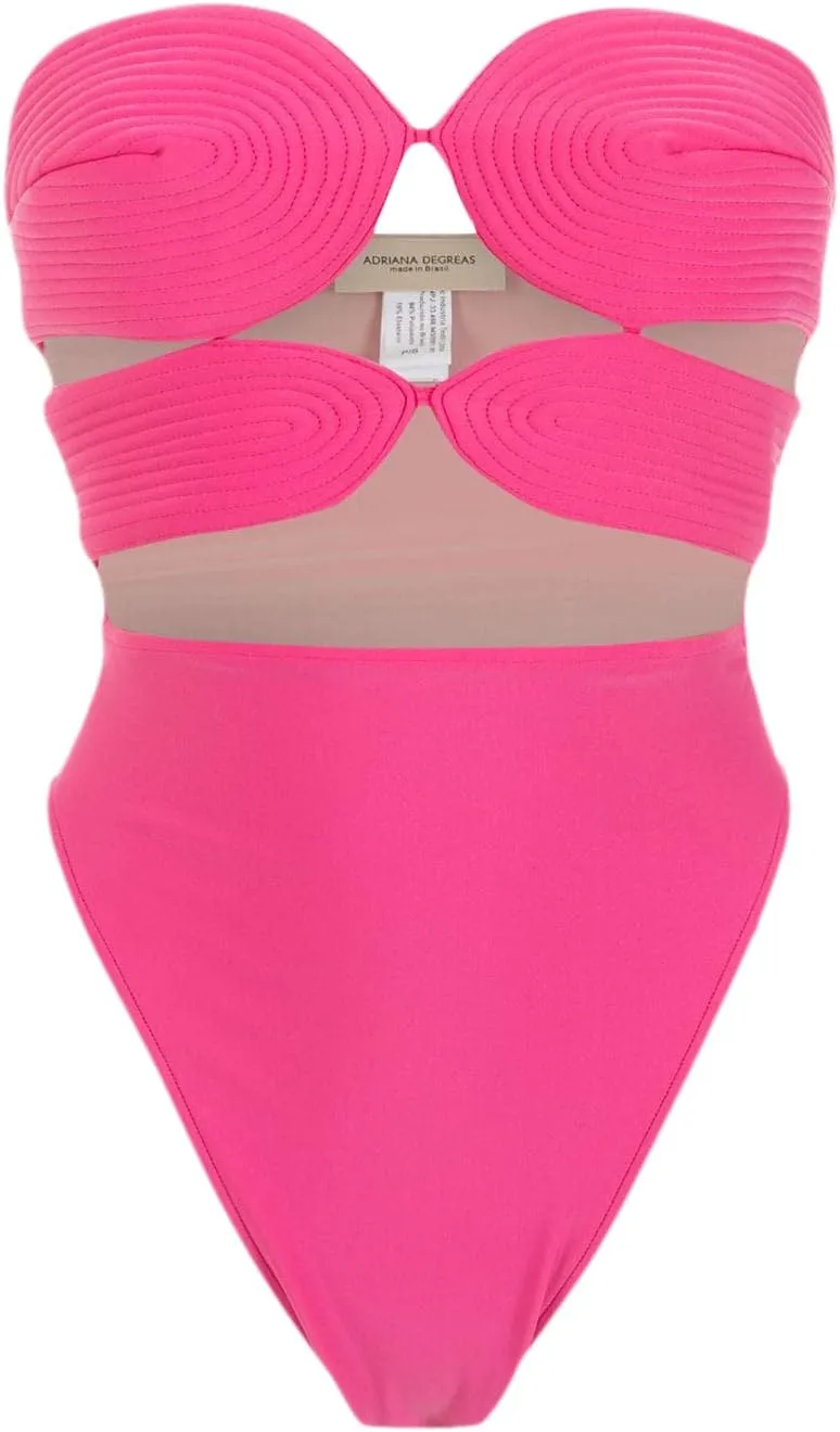 Solid High-Leg Matelasse Swimsuit